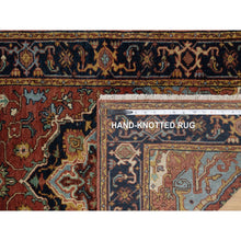 Load image into Gallery viewer, 2&#39;7&quot;x8&#39;1&quot; Chili Oil Red, Antiqued Fine Heriz Re-creation, Vegetable Dyes, Lush And Plush, Denser Weave, 100% Wool, Hand Knotted, Runner, Oriental Rug FWR548268