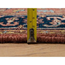 Load image into Gallery viewer, 2&#39;7&quot;x10&#39;1&quot; Brick Red, Antiqued Fine Heriz Re-Creation, Denser Weave, Vegetable Dyes, Lush and Plush, Soft Wool, Hand Knotted, Runner, Oriental Rug FWR548292