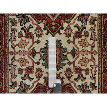 Load image into Gallery viewer, 2&#39;8&quot;x14&#39;3&quot; Swan White, Antiqued Fine Heriz Re-Creation, Natural Dyes, Hand Knotted, Plush and Lush, Soft Wool, Denser Weave, XL Runner, Oriental Rug FWR548328
