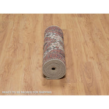Load image into Gallery viewer, 2&#39;8&quot;x14&#39;3&quot; Swan White, Antiqued Fine Heriz Re-Creation, Natural Dyes, Hand Knotted, Plush and Lush, Soft Wool, Denser Weave, XL Runner, Oriental Rug FWR548328