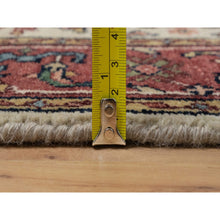 Load image into Gallery viewer, 2&#39;8&quot;x14&#39;3&quot; Swan White, Antiqued Fine Heriz Re-Creation, Natural Dyes, Hand Knotted, Plush and Lush, Soft Wool, Denser Weave, XL Runner, Oriental Rug FWR548328