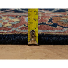 Load image into Gallery viewer, 2&#39;7&quot;x18&#39;1&quot; Oxford Blue, Antiqued Fine Heriz Re-Creation with All Over Vines Design, 100% Wool, Hand Knotted, Soft Pile, Vegetable Dyes, XL Runner, Oriental Rug FWR548340