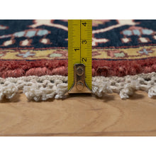Load image into Gallery viewer, 6&#39;2&quot;x6&#39;2&quot; Chili Oil Red, Antiqued Fine Heriz Re-creation, Denser Weave, Vegetable Dyes, Hand Knotted, Soft Wool, Lush And Plush, Round, Oriental Rug FWR548352