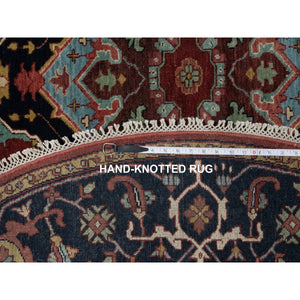 6'2"x6'2" Daisy White, 250 KPSI, Nain with All Over Flower Design, Wool and Silk, Soft Pile, Hand Knotted, Round, Oriental Rug FWR549486