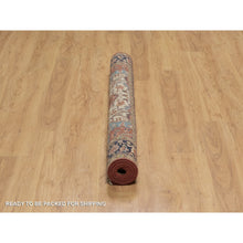 Load image into Gallery viewer, 5&#39;2&quot;x7&#39;2&quot; Brick Red, Antiqued Fine Heriz Re-Creation with Star Medallion Design, Hand Spun New Zealand Wool, Hand Knotted, Soft and Plush, Oriental Rug FWR548358