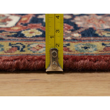 Load image into Gallery viewer, 5&#39;2&quot;x7&#39;2&quot; Brick Red, Antiqued Fine Heriz Re-Creation with Star Medallion Design, Hand Spun New Zealand Wool, Hand Knotted, Soft and Plush, Oriental Rug FWR548358