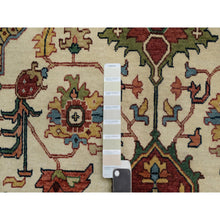 Load image into Gallery viewer, 6&#39;2&quot;x9&#39;1&quot; Parchment White, Antiqued Fine Heriz Re-creation, Natural Dyes, Hand Knotted, Plush And Lush, Denser Weave, Soft Wool, Oriental Rug FWR548364