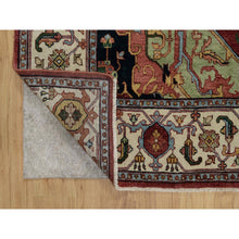 Load image into Gallery viewer, 6&#39;1&quot;x9&#39;2&quot; Brick Red, Antiqued Fine Heriz Re-creation With Medallion Design, Plush And Lush Pile, Hand Knotted, 100% Wool, Denser Weave, Vegetable Dyes, Oriental Rug FWR548382