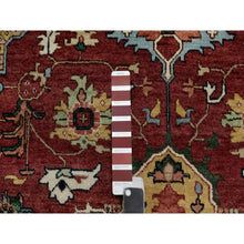 Load image into Gallery viewer, 6&#39;1&quot;x9&#39;2&quot; Brick Red, Antiqued Fine Heriz Re-creation With Medallion Design, Plush And Lush Pile, Hand Knotted, 100% Wool, Denser Weave, Vegetable Dyes, Oriental Rug FWR548382