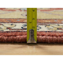 Load image into Gallery viewer, 10&#39;1&quot;x14&#39;2&quot; Brick Red, Antiqued Fine Heriz Re-creation With All Over Vines Design, Hand Knotted, 100% Wool, Vegetable Dyes, Soft Pile, Denser Weave, Lush And Plush, Oriental Rug FWR548406