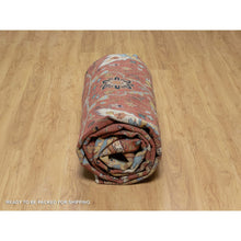 Load image into Gallery viewer, 10&#39;1&quot;x14&#39;2&quot; Auburn Red, Antiqued Fine Heriz Re-creation With All Over Vines Design, Hand Knotted, 100% Wool, Vegetable Dyes, Lush And Plush, Denser Weave, Soft Pile, Oriental Rug FWR548412