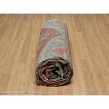 Load image into Gallery viewer, 16&#39;2&quot;x16&#39;2&quot; Auburn Red, Antiqued Fine Heriz Re-Creation, Hand Knotted, Soft 100% Wool, Denser Weave, Vegetable Dyes, Lush and Plush, Square, Oriental Rug FWR548424