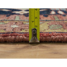 Load image into Gallery viewer, 16&#39;2&quot;x16&#39;2&quot; Auburn Red, Antiqued Fine Heriz Re-Creation, Hand Knotted, Soft 100% Wool, Denser Weave, Vegetable Dyes, Lush and Plush, Square, Oriental Rug FWR548424