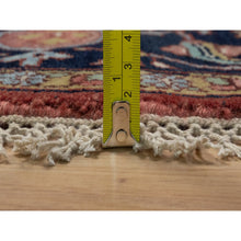 Load image into Gallery viewer, 8&#39;x8&#39; Barn Red, Antiqued Fine Heriz Re-Creation, Denser Weave, Vegetable Dyes, Lush and Plush, 100% Wool, Hand Knotted, Round, Oriental Rug FWR548430