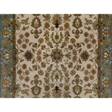 Load image into Gallery viewer, 3&#39;x5&#39; Swan White, 300 Kpsi, Hand Spun New Zealand Wool, Kashan Design, Hand Knotted, Oriental Rug FWR548442