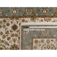 Load image into Gallery viewer, 3&#39;x5&#39; Swan White, 300 Kpsi, Hand Spun New Zealand Wool, Kashan Design, Hand Knotted, Oriental Rug FWR548442