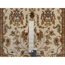 Load image into Gallery viewer, 2&#39;9&quot;x5&#39;1&quot; Parchment White, Kashan Design, 300 Kpsi, Hand Spun New Zealand Wool, Hand Knotted, Oriental Rug FWR548448