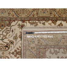 Load image into Gallery viewer, 2&#39;9&quot;x5&#39;1&quot; Parchment White, Kashan Design, 300 KPSI, Hand Spun New Zealand Wool, Hand Knotted, Oriental Rug FWR548448