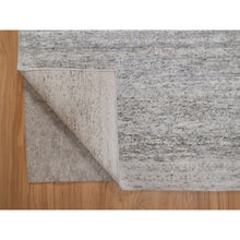 Load image into Gallery viewer, 8&#39;1&quot;x10&#39;2&quot; Light Gray with Soft Colors, Nepali Weave, Modern Design, Undyed Natural Wool, Shaved Low, Tone on Tone, Hand Knotted, Oriental Rug FWR548454