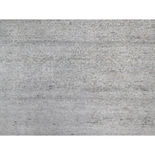 Load image into Gallery viewer, 8&#39;1&quot;x10&#39;2&quot; Light Gray with Soft Colors, Nepali Weave, Modern Design, Undyed Natural Wool, Shaved Low, Tone on Tone, Hand Knotted, Oriental Rug FWR548454