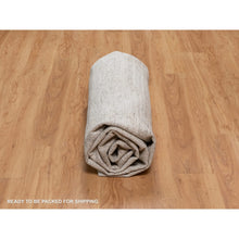 Load image into Gallery viewer, 8&#39;1&quot;x10&#39;2&quot; Light Gray with Soft Colors, Nepali Weave, Modern Design, Undyed Natural Wool, Shaved Low, Tone on Tone, Hand Knotted, Oriental Rug FWR548454