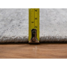 Load image into Gallery viewer, 8&#39;1&quot;x10&#39;2&quot; Light Gray with Soft Colors, Nepali Weave, Modern Design, Undyed Natural Wool, Shaved Low, Tone on Tone, Hand Knotted, Oriental Rug FWR548454