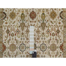 Load image into Gallery viewer, 3&#39;1&quot;x15&#39;6&quot; Parchment White, Tabriz Revival, 300 KPSI, Hand Knotted, Hand Spun New Zealand Wool, XL Runner, Oriental Rug FWR548466