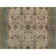 Load image into Gallery viewer, 3&#39;1&quot;x15&#39;6&quot; Parchment White, Tabriz Revival, 300 KPSI, Hand Knotted, Hand Spun New Zealand Wool, XL Runner, Oriental Rug FWR548466