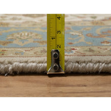 Load image into Gallery viewer, 3&#39;1&quot;x15&#39;6&quot; Parchment White, Tabriz Revival, 300 KPSI, Hand Knotted, Hand Spun New Zealand Wool, XL Runner, Oriental Rug FWR548466