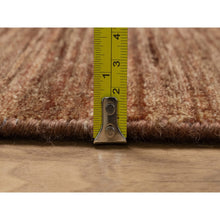 Load image into Gallery viewer, 8&#39;2&quot;x10&#39; Chocolate Brown, Plain Solid Design, Shaved Low, Zero Pile, 100% Wool, Hand Knotted, Oriental Rug FWR548496