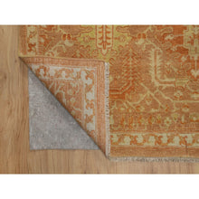Load image into Gallery viewer, 8&#39;x9&#39;10&quot; Honey Brown and Burnt Orange, Oushak Design, Zero Pile, Hand Knotted, 100% Wool, Densely Woven, Oriental Rug FWR548502