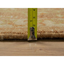Load image into Gallery viewer, 8&#39;x9&#39;10&quot; Honey Brown and Burnt Orange, Oushak Design, Zero Pile, Hand Knotted, 100% Wool, Densely Woven, Oriental Rug FWR548502