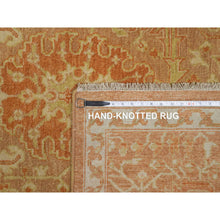 Load image into Gallery viewer, 8&#39;x9&#39;10&quot; Honey Brown and Burnt Orange, Oushak Design, Zero Pile, Hand Knotted, 100% Wool, Densely Woven, Oriental Rug FWR548502