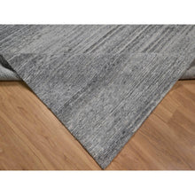 Load image into Gallery viewer, 8&#39;x9&#39;10&quot; Feather Gray, Modern Design with Nepali Weave, Hand Knotted, Undyed Natural Wool, Thick and Plush, Oriental Rug FWR548508