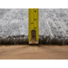 Load image into Gallery viewer, 8&#39;x9&#39;10&quot; Feather Gray, Modern Design with Nepali Weave, Hand Knotted, Undyed Natural Wool, Thick and Plush, Oriental Rug FWR548508