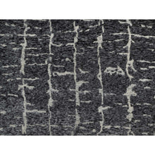 Load image into Gallery viewer, 8&#39;x10&#39;1&quot; Charcoal Black, Nepali Weave, Modern Design, Pure Wool, Hand Knotted, Densely Woven, Oriental Rug FWR548514