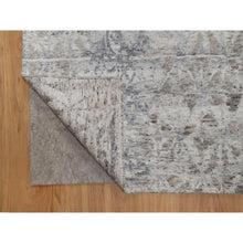 Load image into Gallery viewer, 8&#39;x10&#39;1&quot; Whisper White, Nepali Weave With Modern Design, 100% Undyed Natural Wool, Tone On Tone, Hand Knotted, Oriental Rug FWR548532