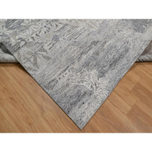 Load image into Gallery viewer, 8&#39;x10&#39;1&quot; Whisper White, Nepali Weave with Modern Design, 100% Undyed Natural Wool, Tone on Tone, Hand Knotted, Oriental Rug FWR548532