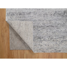 Load image into Gallery viewer, 7&#39;10&quot;x10&#39; Porcelain White with Soft Colors, Nepali Weave, Modern Design, Undyed Natural Wool, Shaved Low, Tone on Tone, Hand Knotted, Oriental Rug FWR548538