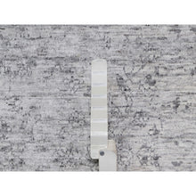 Load image into Gallery viewer, 7&#39;10&quot;x10&#39; Porcelain White with Soft Colors, Nepali Weave, Modern Design, Undyed Natural Wool, Shaved Low, Tone on Tone, Hand Knotted, Oriental Rug FWR548538