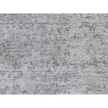 Load image into Gallery viewer, 7&#39;10&quot;x10&#39; Porcelain White with Soft Colors, Nepali Weave, Modern Design, Undyed Natural Wool, Shaved Low, Tone on Tone, Hand Knotted, Oriental Rug FWR548538