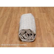 Load image into Gallery viewer, 7&#39;10&quot;x10&#39; Porcelain White with Soft Colors, Nepali Weave, Modern Design, Undyed Natural Wool, Shaved Low, Tone on Tone, Hand Knotted, Oriental Rug FWR548538