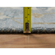 Load image into Gallery viewer, 9&#39;2&quot;x12&#39; Swan White And Blue, Broken Pattern With Oushak Design, 100% Wool, Hand Knotted, Borderless, Oriental Rug FWR548544