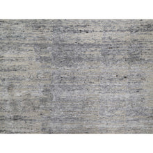 Load image into Gallery viewer, 8&#39;x10&#39;2&quot; Gray-Ivory, Modern Design, Hand Knotted, Undyed Natural Wool, Thick and Plush, Oriental Rug FWR548562