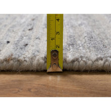 Load image into Gallery viewer, 8&#39;x10&#39;2&quot; Gray-Ivory, Modern Design, Hand Knotted, Undyed Natural Wool, Thick and Plush, Oriental Rug FWR548562