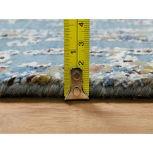 Load image into Gallery viewer, 9&#39;1&quot;x12&#39; Cloud Blue, Modern with Bamboo Cane Design, Wool and Silk, Soft Pile, Hand Knotted, Oriental Rug FWR548568
