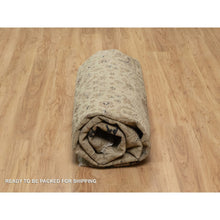 Load image into Gallery viewer, 8&#39;x10&#39; Sand Brown, Kashan Design, 300 Kpsi, Hand Spun New Zealand Wool With Silk, Soft Pile, Hand Knotted, Oriental Rug FWR548586