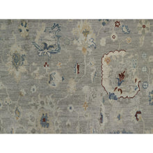 Load image into Gallery viewer, 6&#39;1&quot;x9&#39; Agate Gray, Oushak With Broken Pattern, Borderless, 100% Wool, Hand Knotted, Densely Woven, Oriental Rug FWR548598