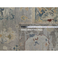 Load image into Gallery viewer, 6&#39;1&quot;x9&#39; Agate Gray, Oushak With Broken Pattern, Borderless, 100% Wool, Hand Knotted, Densely Woven, Oriental Rug FWR548598
