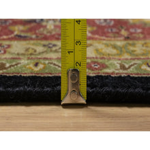 Load image into Gallery viewer, 6&#39;x9&#39;1&quot; Caviar Black, Intricate Kashan Revival, Hand Spun New Zealand Wool, 300 KPSI, Hand Knotted, Oriental Rug FWR548610